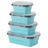 Foldable Silicone Lunch Box Rectangular Bowl with Lids Food Storage Containers Fruit Preservation Boxes Refrigerator Storage Box