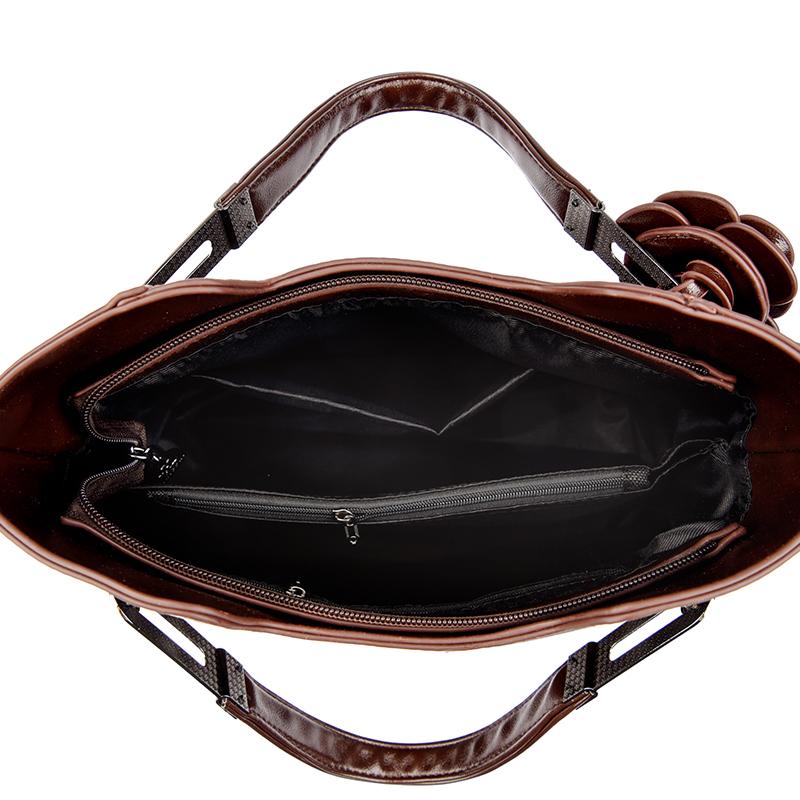 Middle-aged Handbag Mother Bag Women's Soft Leather Shoulder Crossbody Bag