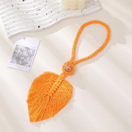 No Drill Curtain Holder Braided Leaf Tieback Boho Cotton Rope Holder