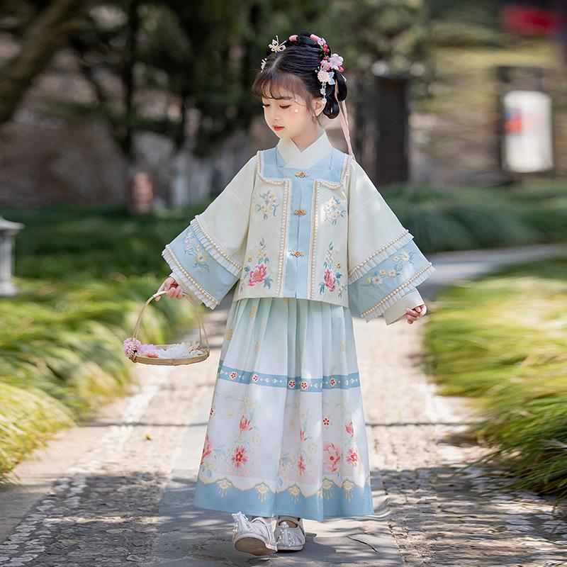 2024 Spring/Autumn Toddler Hanfu: Tang Dynasty Fairy Ma Mian Skirt