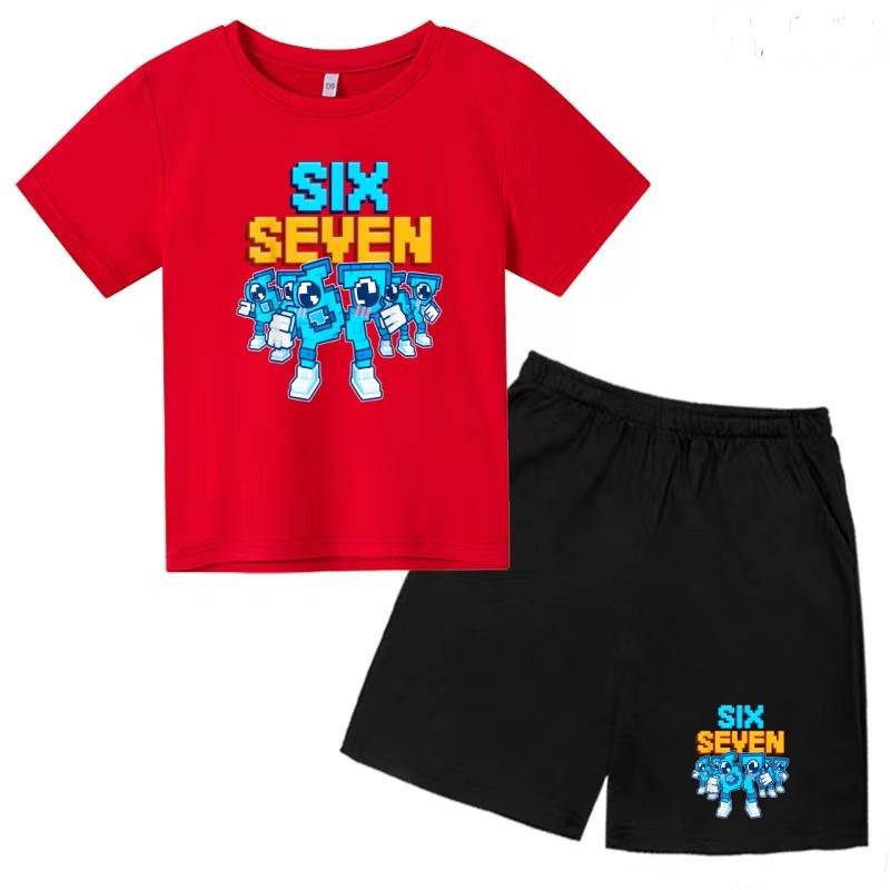 Printed Children's Cool Summer T-shirt Clothing Cartoon Short Sleeve Shorts Boys Girls Sports Casual Set