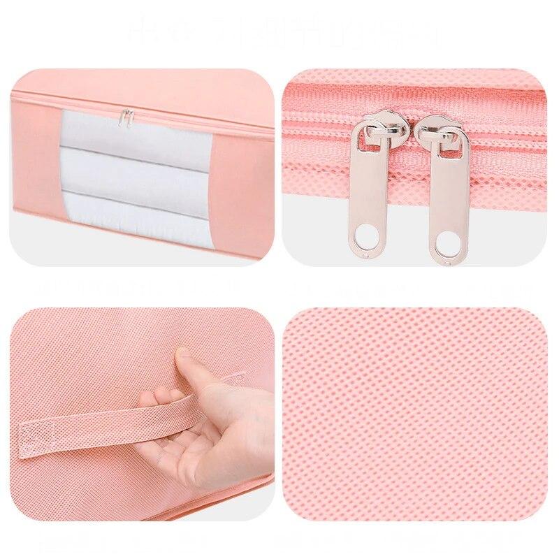 Foldable Bag for Storag Clothes Non-Woven Clothing Organizer Wardrobe Closet Organizer Pillow Quilt Blanket Bag Home Organizer