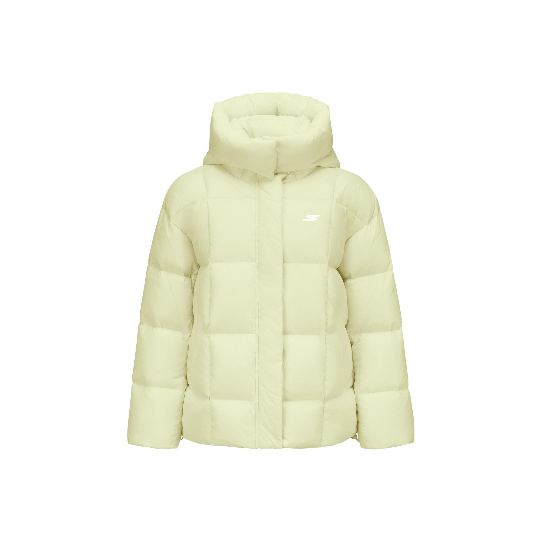 Skechers Windproof Waterproof Oil Resistant Warm Durable Comfortable Simple Versatile Short Duck Down Jacket Women outerwear P425W134-05Y8 M