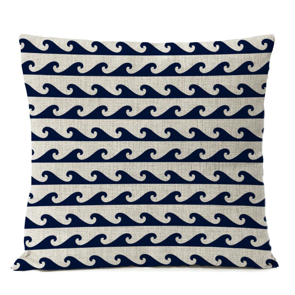 Nautical Linen Pillow Nordic Home Decoration Model Room Nautical Style