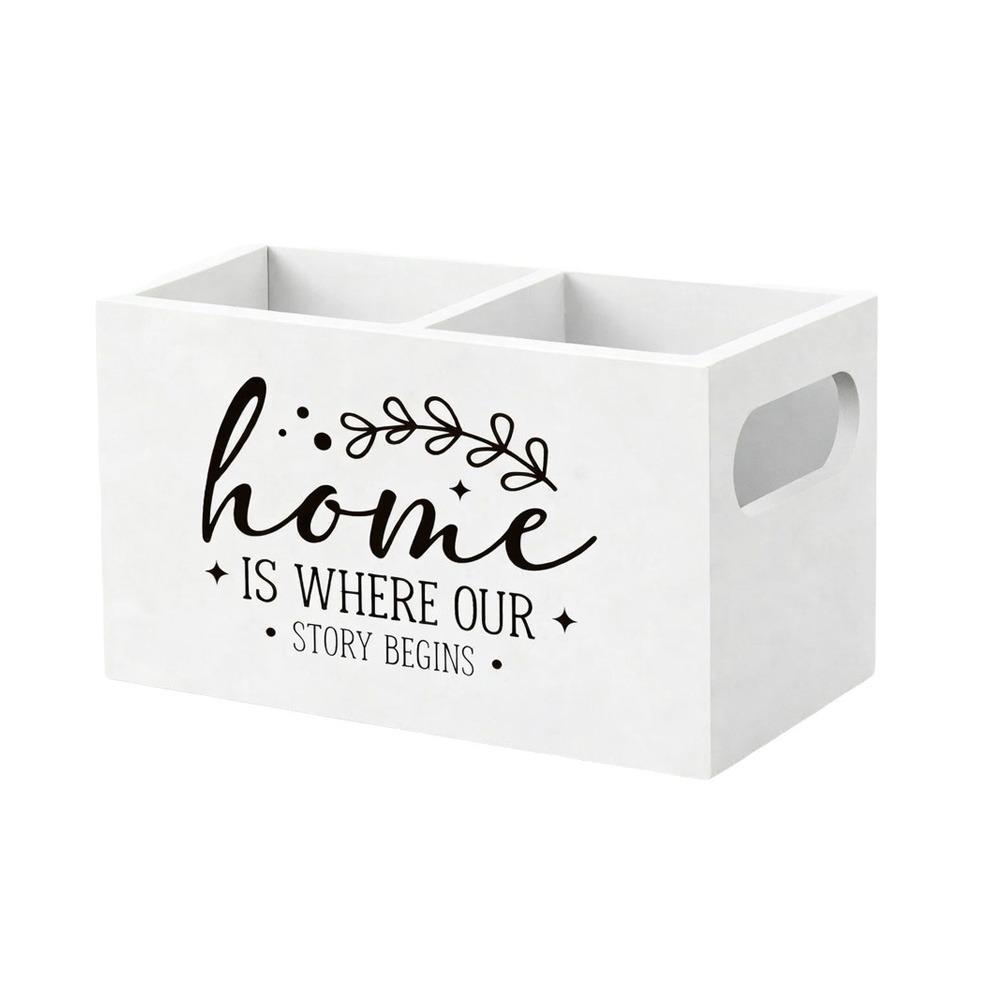 Simple Remote Control Storage Box Decorative Tea Bag Storage Box Remote Control Holder  Office белый
