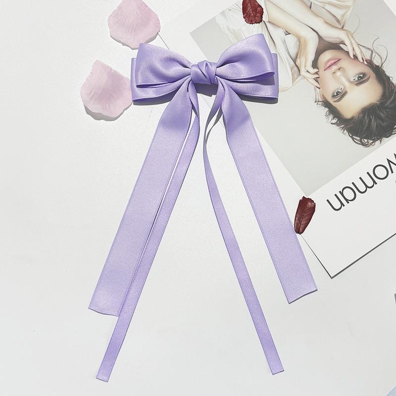 Fashion Fabric Ribbon Hair Bow Hairpin for Women Girls Hair Clips Solid Double Bow Top Clip Female Hair Accessories