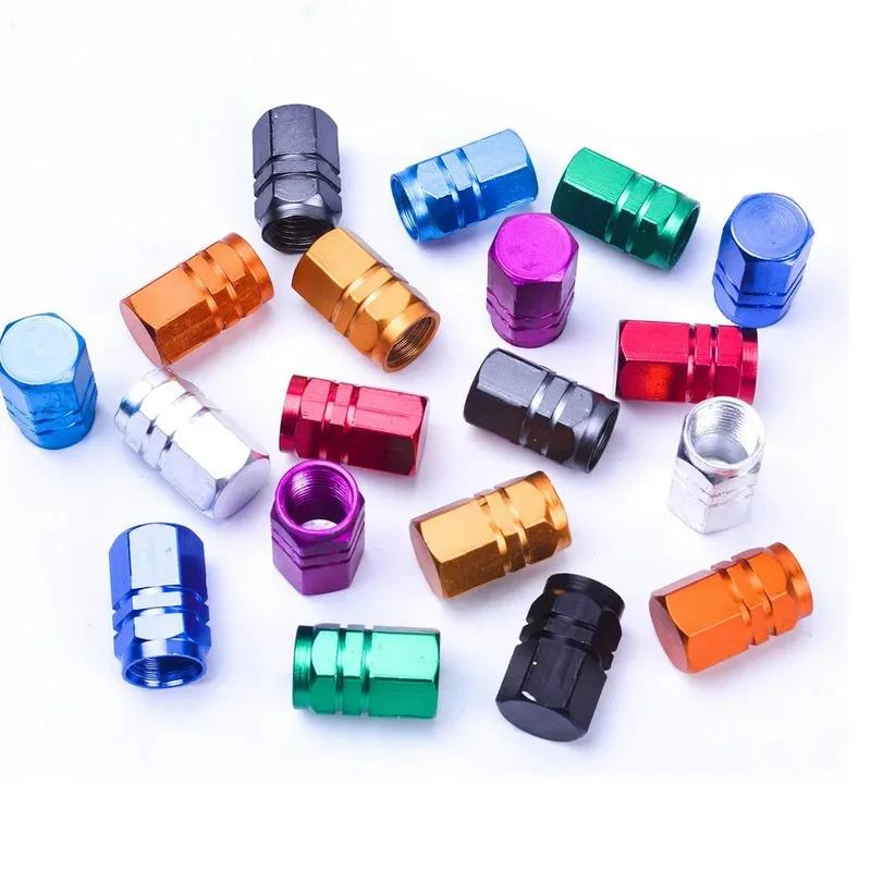 4-24pcs Aluminum Alloy Car Wheel Tire Valve Caps Tyre Rim Stem Covers Airdust Waterproof For Automobiles Motorcycles Accessories