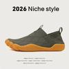 Plus Size Men'S Barefoot Sock Shoes Wide Toe Box Zero Drop Slip-On Breathable Five Finger Walking House Slippers Non Slip