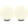 LED Garden Lights Set of 4 Spherical 25 Cm Diameter PMMA