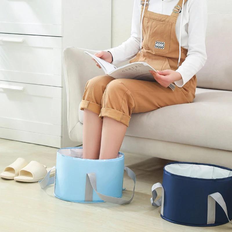 1PC Household Adult Foot Bucket Portable Travel Thermal Insulation Foot Bathtub Foldable Dormitory Foot Washing Bucket