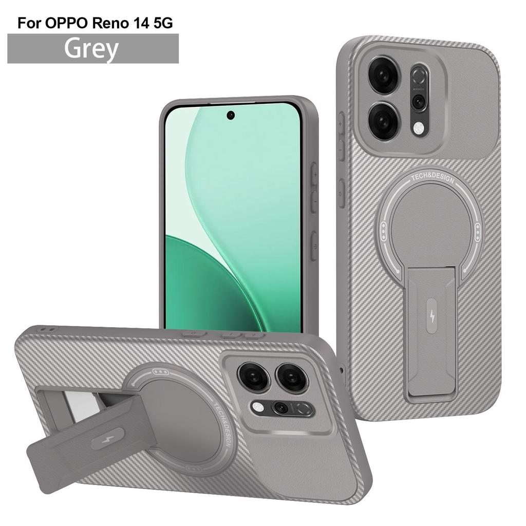 OPPO Reno Magnetic Carbon Fiber Stand Case for Reno14PRO, 14F, 13F, 12, A6PRO, A5X, A3X