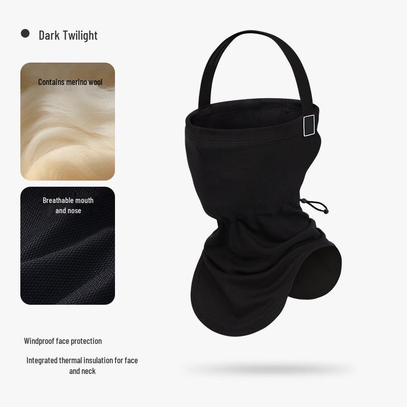 Unisex Thickened Fleece Winter Ski Mask - Warm, Windproof, Coldproof, for Autumn Outdoor Cycling