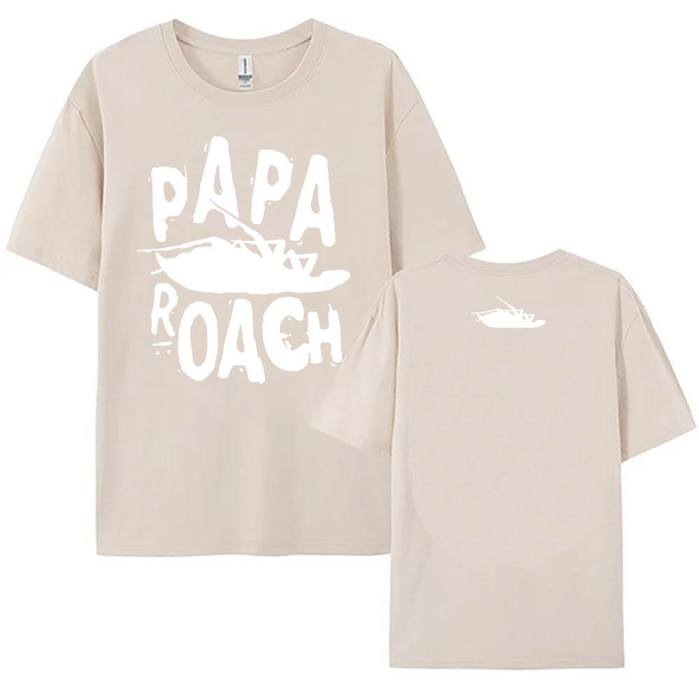 Cotton Summer Tees PAPA ROACH Heavy Mental Band Tshirts Graphic Clothing for Women Short Sleeve Unisex Streetwear O-neck Female Top
