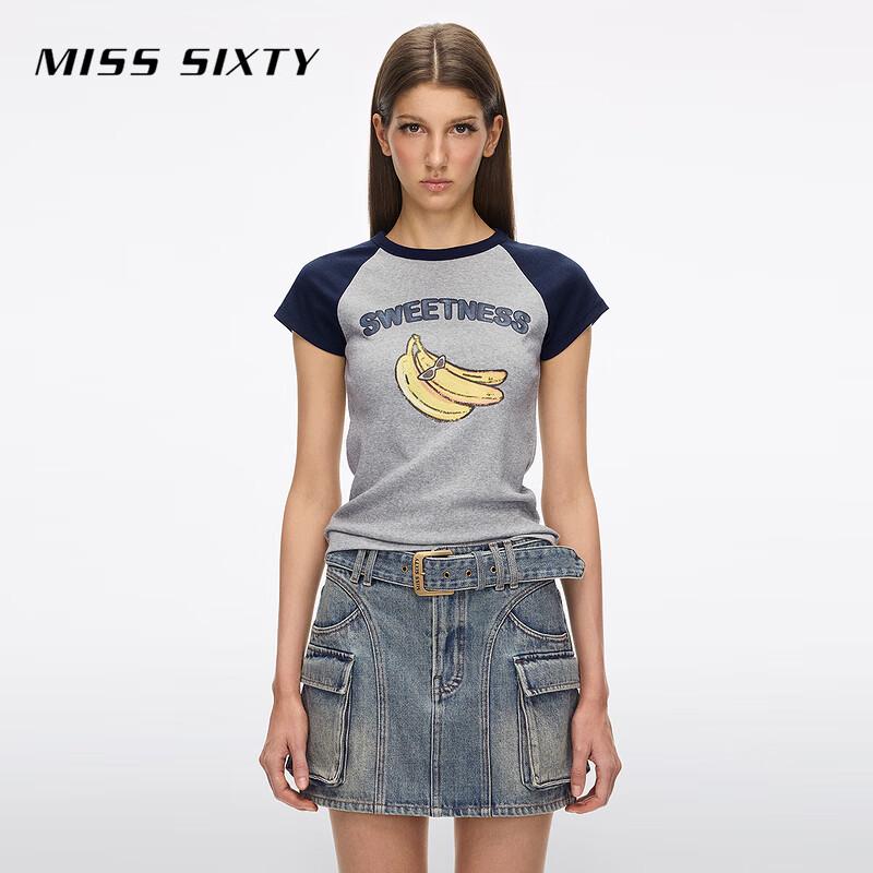 

Женская укороченная футболка MISS SIXTY с цветовыми блоками XS