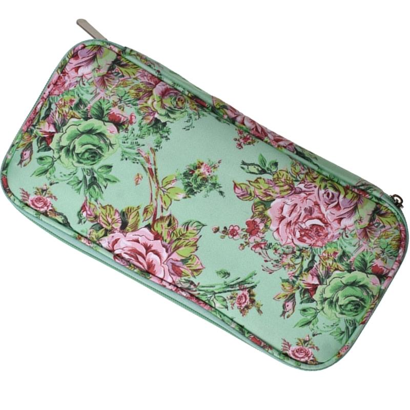 Stylowa torba do przechowywania drutów do robienia na drutach z przestronnym wnętrzem, wykonana z tkaniny Oxford, zamykana na zamki błyskawiczne na narzędzia do szydełkowania i robienia na drutach