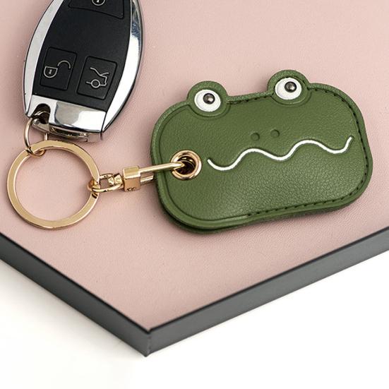 Cat Paw Shaped Pet Hair Keychain Faux Leather Pet Fur