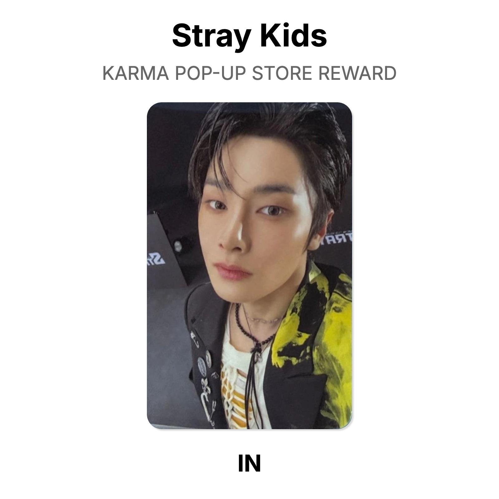 Stray Kids KARMA POP-UP STORE REWARD Official Photocard I.N