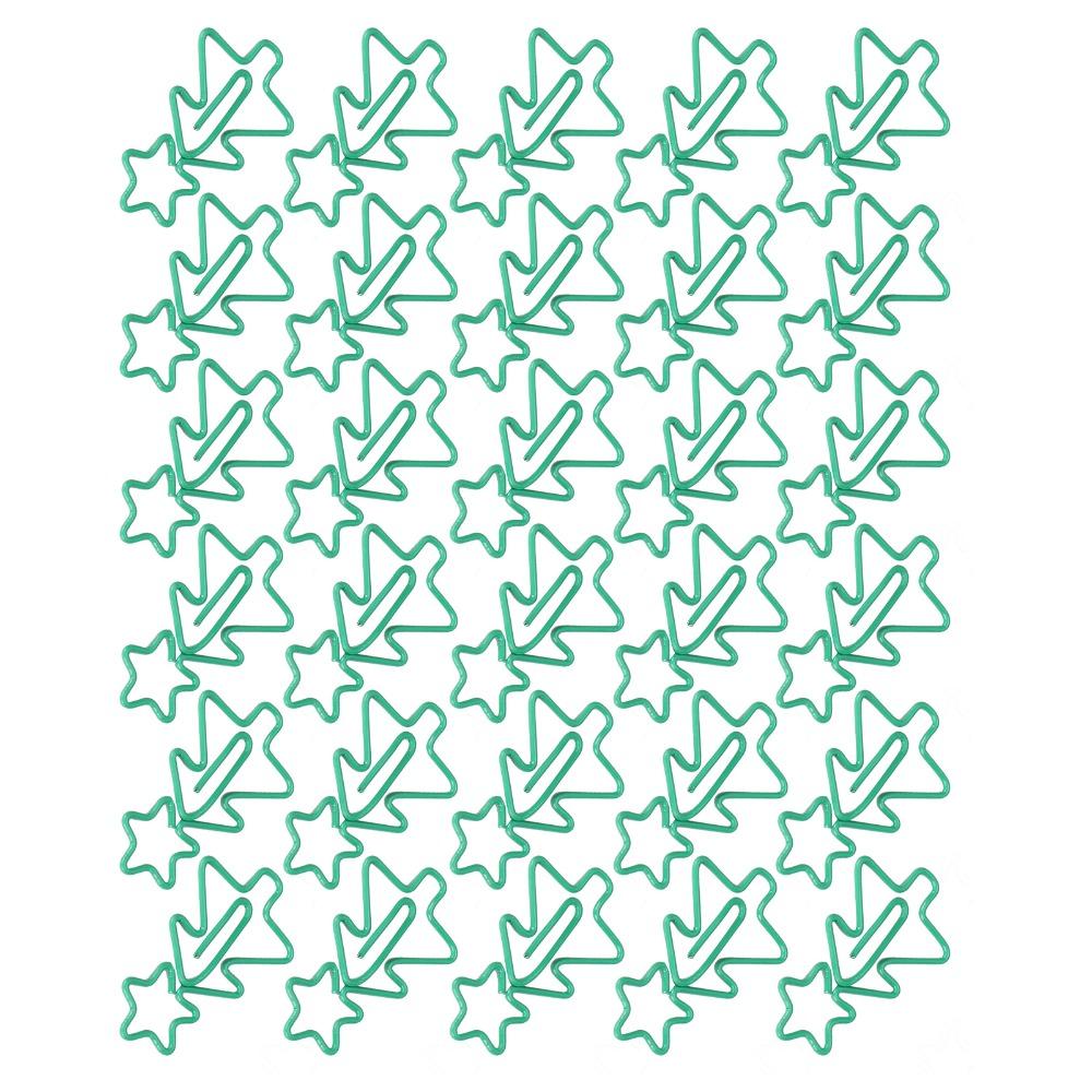 30Pcs 3.2 X 1.9cm Paper Clips Green Fun Paper Clips Stationery Supplies Paperclips  Book Marking