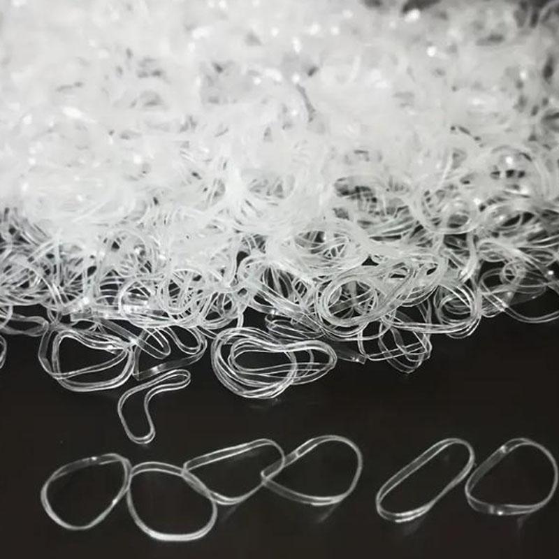1000 Pezzi Elastici Trasparenti per Capelli Mini Elastici per Capelli Treccine Elastici per Code di Cavallo Accessori per Capelli da Donna