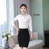 Korean Style Women's White Shirt: Spring/Autumn, Slim Fit, Long/Short Sleeve, Professional Workwear, Plus Size Options