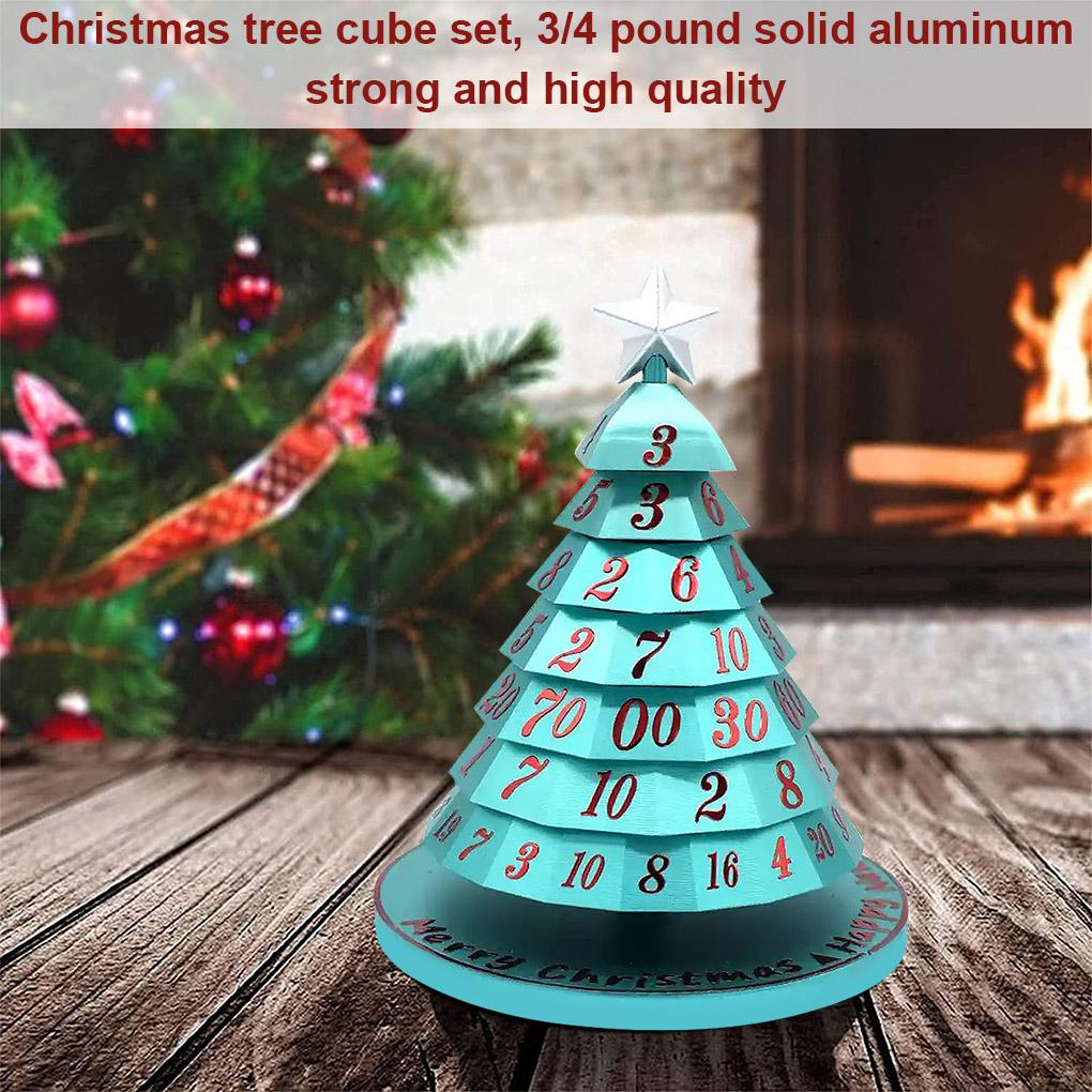 Christmas Tree RPG Cube Toy Xmas Decoration Ornament Party Roles Play Game Prop for Kids Adults