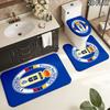 3pcs Real Oviedo Pattern Flannel Nonslip Absorbent Washable Decorative Bathroom Home Toilet Seat Cover Mat