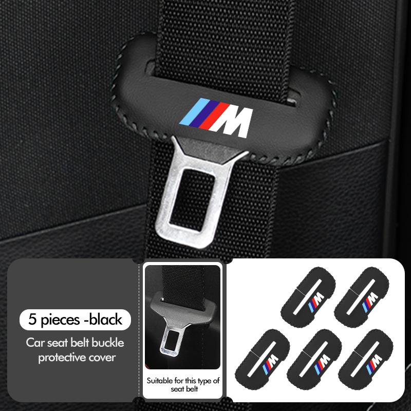 1/2/5pcs Auto Leather Belt Buckle Protector Durable Guard Cover For BMW E93 F10 F20 F30 F40 F15 F25 F26 F31 F49 F86 M3 M5 X3 E90