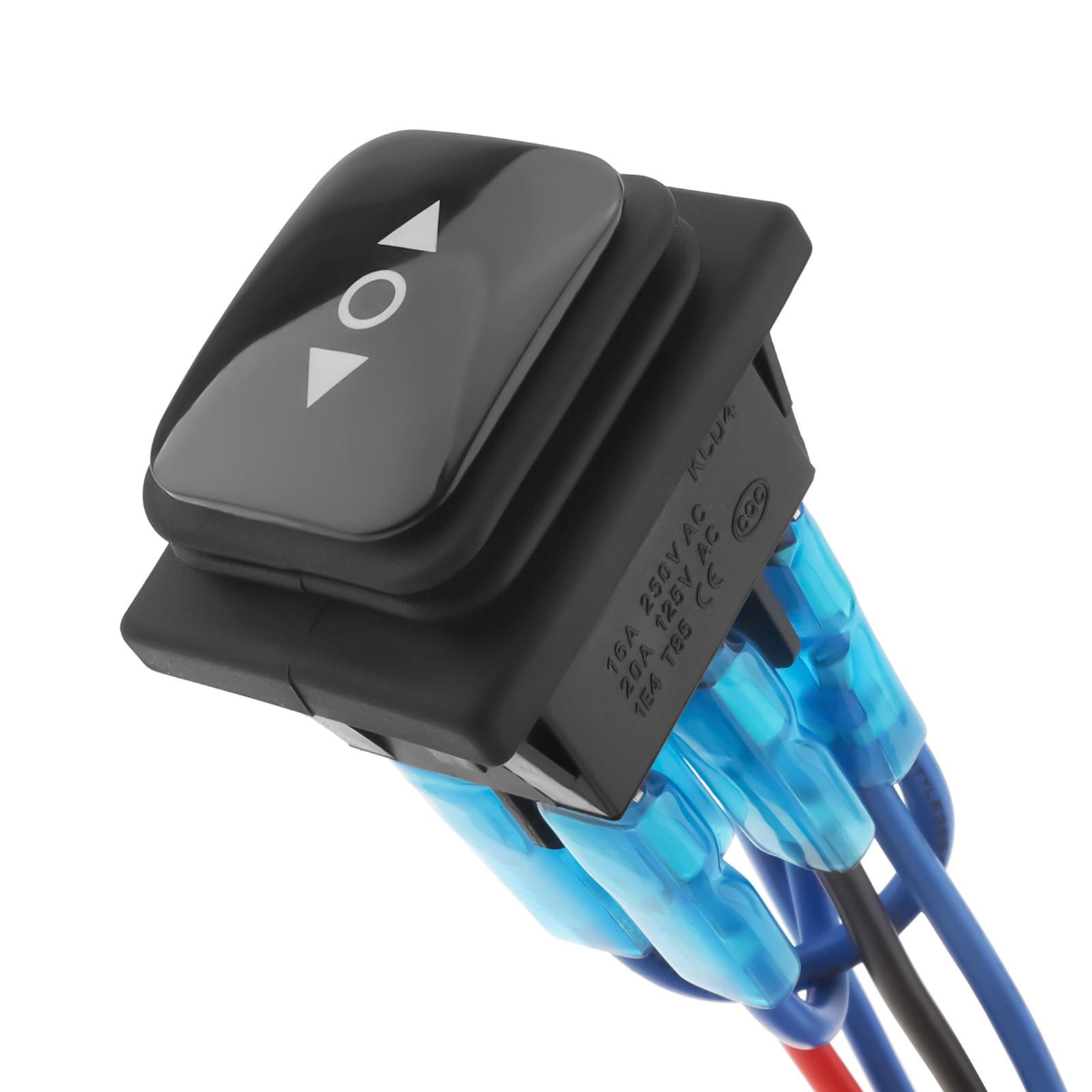 

6-контактный 3-позиционный водонепроницаемый мгновенный переключатель с изменением полярности Вкл.-Выкл.-Вкл. самовозвратный кулисный переключатель управление двигателем лодочный кулисный тумблер