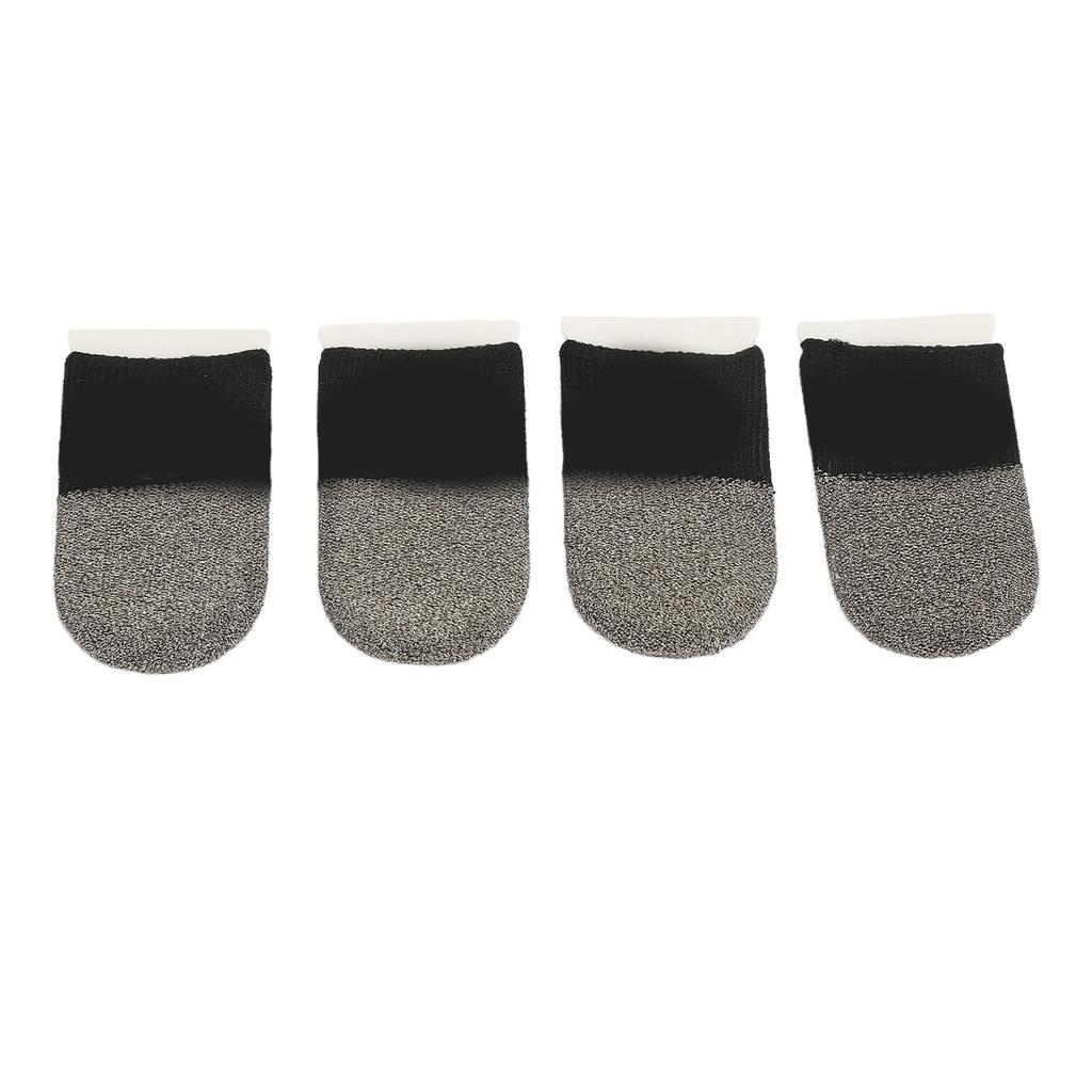 4PCS Gaming Finger Sleeves Slip Resistant Sweatproof Mobile Gaming Finger Protector with Iron Box for All Touchscreen