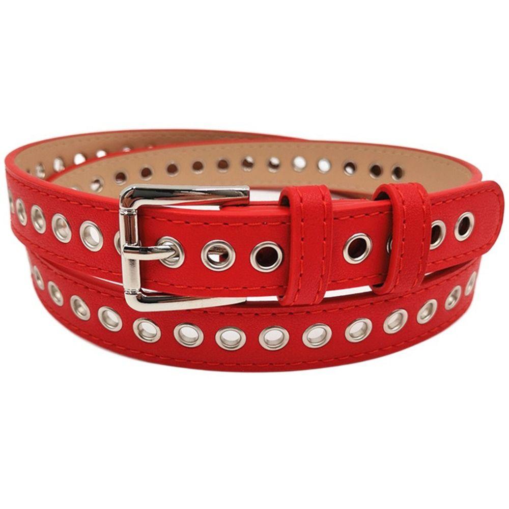 For Men Dress Circle Pin Buckle Jeans Trousers Waistband PU Leather Belt Waist Strap Waist Belt