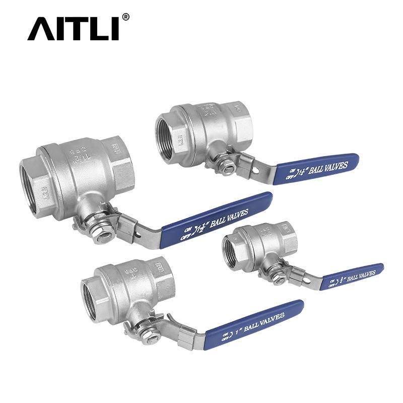 304 Stainless Steel Full Bore Two-Piece Ball Valve for Water Pipe Control