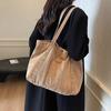 Denim canvas shoulder bag women's 2025 new large-capacity shopping bag niche literary tote bag casual handbag