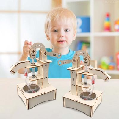 Manuelle Wasserpumpe STEM Science Kit Kinder Holz 3D Puzzle Set DIY pädagogische wissenschaftliche Experiment Projekte Handwerk Gebäude Spielzeug Kleinkind Jungen Mädchen Geschenk