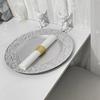 Sottopiatto Dorato in Plastica Piatto da Servizio Decorativo Vassoio da Servizio per Cena di Festa Organizzatore da Tavola per Banchetto di Matrimonio e Natale