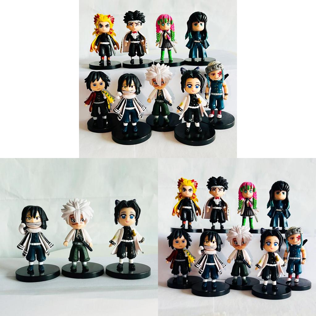 Demon Slayer Kimetsu No Yaiba Pvc Figure Set With Assembly For Anime Collectors And Cake Decor