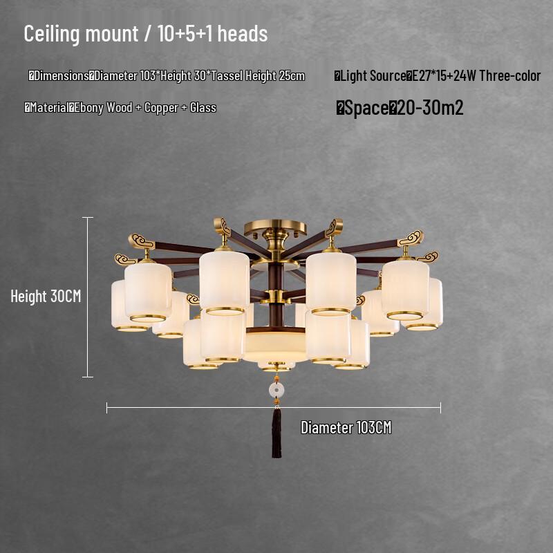 Oeny Modern Chinese Villa Dining Hall Lamp