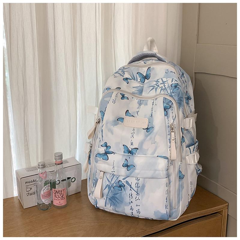 New high-value national antique fresh and sweet backpack junior high school students lightweight spring outing travel large-capacity shoulders