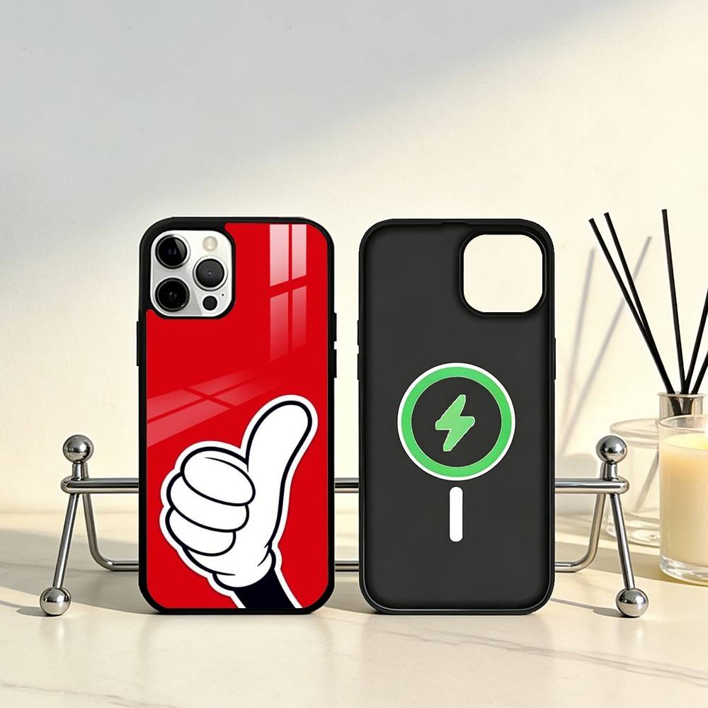 F-Finger Phone Case For iPhone17,16,15,14,13,12,11 Plus,Pro Max Magnetic For Magsafe Wireless Charging