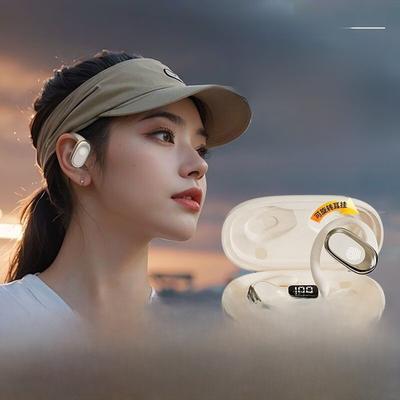 Kabellose Bluetooth-Kopfhörer für das Ohr, Sport-Ohrbügel-Design, sicherer Sitz, Bluetooth 5.4, verbesserter Klang, Geräuschunterdrückung für klare Anrufe, lange