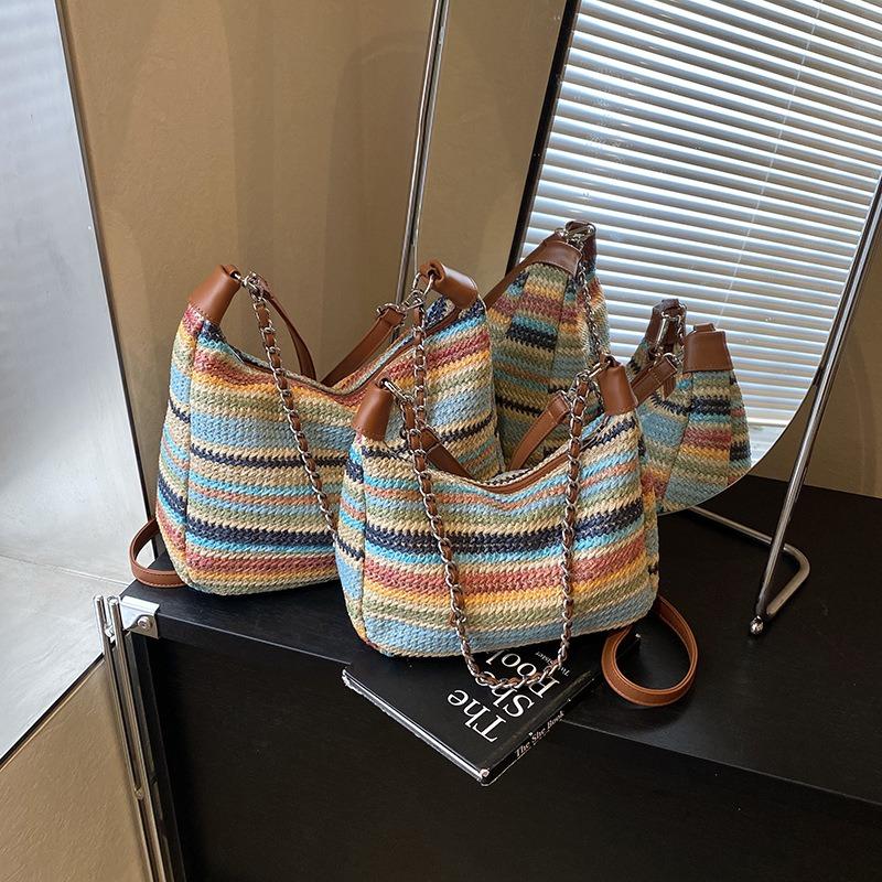 Woven Bag Women's Large-capacity New Summer Crossbody Seaside Vacation Beach Bag