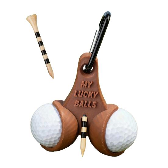 3D tištěný držák na golfové míčky s klipem Pojme 2 golfové míčky a týčka Nosič Organizér Úložný stojan Golfové příslušenství Muži Ženy Dárek pro golfistu