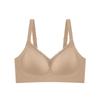 Lace Trim Seamless Deep V Soft Support Wireless Bra for Small Busts