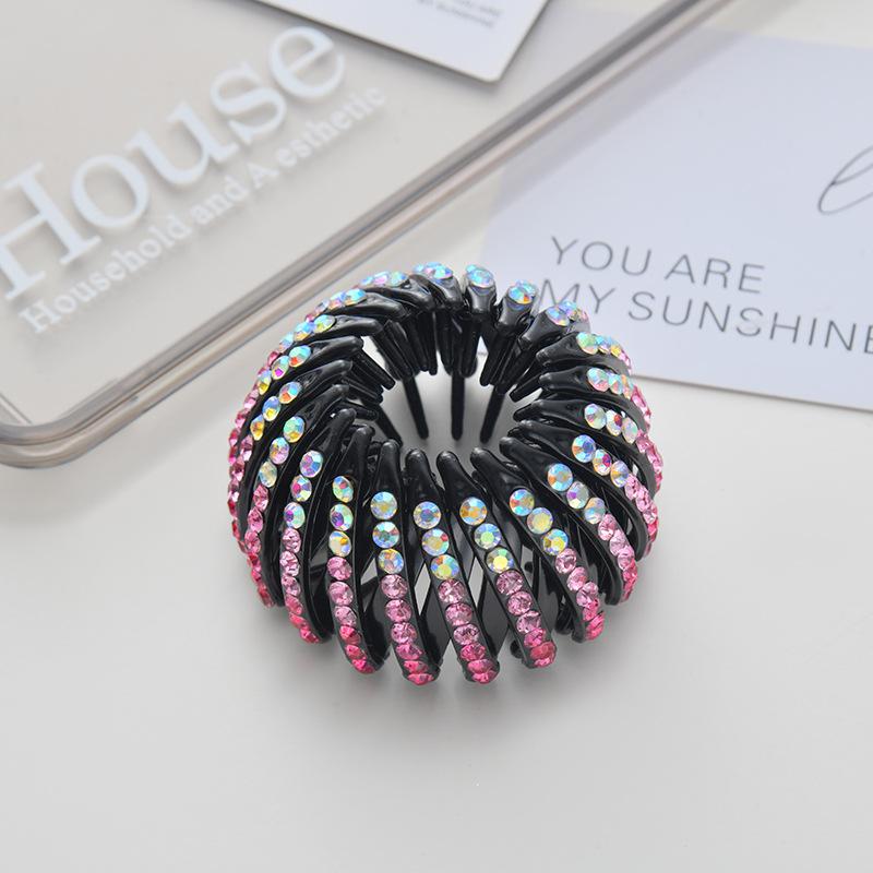 Simplicity Rhinestone Bird's nest hair curler hairclip for women elegant ponytail clip Fashion girls hairpins Hair accessories