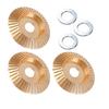 3Pcs Angle Grinder Polishing Pad, Wide Angle Grinder Compatible 4-4.5 Inch with Adapters, Curved Grooved Anti-Clog Teeth for Engraving Polishing