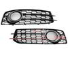 Honeycomb Front Bumper Fog Light Grille Cover Fit A3 8P S-Line 2009-2012