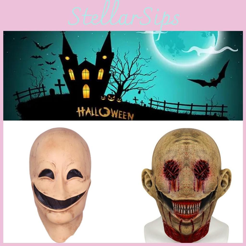 Sinister Halloween Evil Faceless Man Latex Mask Creepy Skull Alien Full Face Headpiece