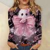 Women's Long-sleeved Loose-necked Halloween Print Casual Top , Suitable for Holiday Parties