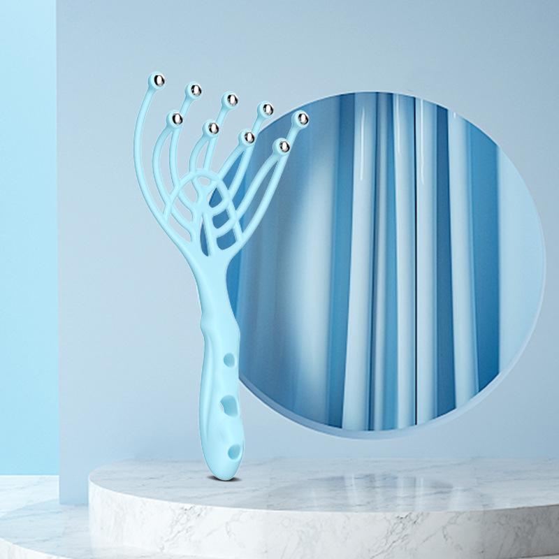 Head Massager Scalp 9 12 Claws Neck Comb Roller 9 Finger Steel Ball Hand Held Relax Spa Hair Care in Home