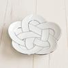 Set of 5 15cm Arita Ware Ume Musubi (Plum Rice Ball) Plates with Platinum Wire and Silver Accents, Perfect for New Year's Gifts, In a Gift Box