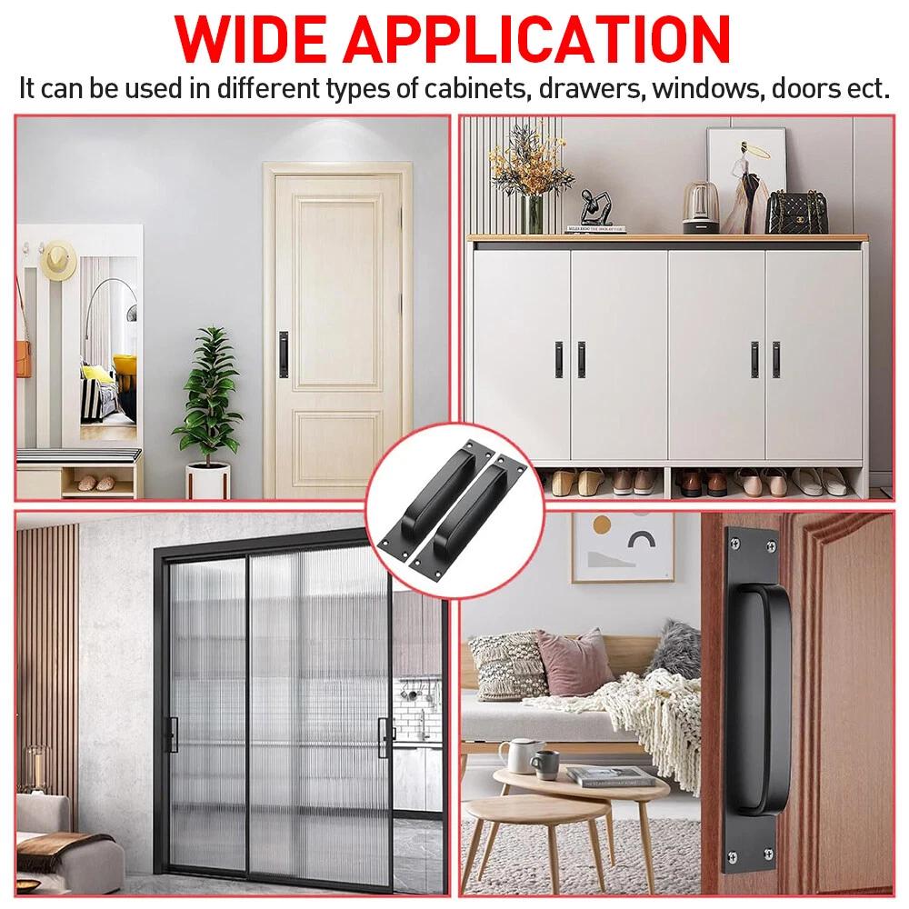 2pcs Barn Door Pull Handle 20CM Aluminium Alloy Hot Bed Sliding Gate Shed Garage